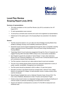 Summary of responses - Mid Devon District Council