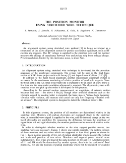 The Position Monitor Using Stretched Wire Technique
