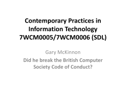 Gary McKinnon &ndash; Did he break the BCS Code of Conduct