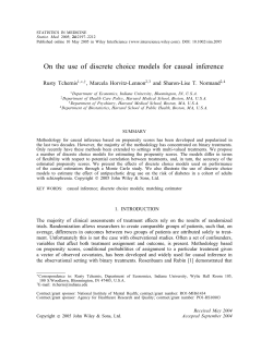 On the use of discrete choice models for causal inference