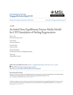 An Initial Non-Equilibrium Porous-Media Model for CFD Simulation