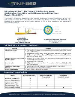 6 Core OS2 Plenum Armored Fiber Optical Cable
