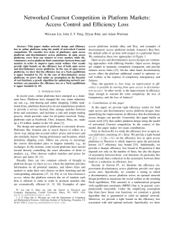 Networked Cournot Competition in Platform Markets
