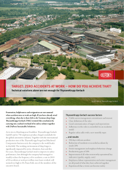 target: zero accidents at work &ndash; how do you achieve that?