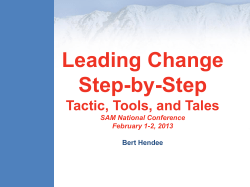 Leading Change &ndash; Bert Hendee