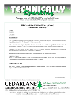 FITC Anti-Rat CD11a (LFA-1 &alpha;,Chain) Monoclonal