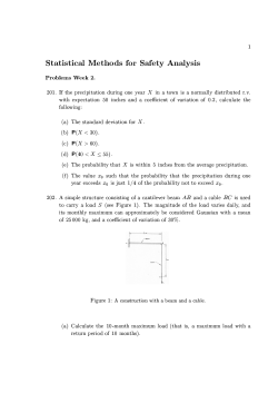 1 Statistical ethods for Safety Analysis Problems Week 2. 201. If the