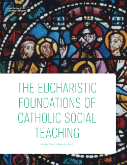 the eucharistic foundations of catholic social teaching