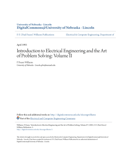 Introduction to Electrical Engineering and the Art of Problem Solving