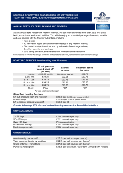 all boatyard rates and charges (inc