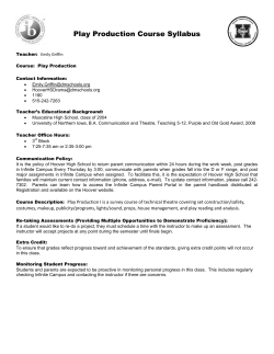Play Production Course Syllabus