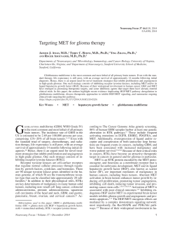 Targeting MET for glioma therapy