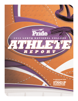 Campus Pride 2012 LGBTQ National College Athlete Report
