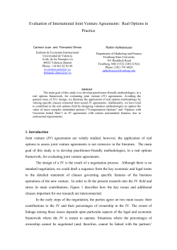 Evaluation of International Joint Venture Agreements