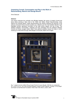 Anna Dezeuze, `Unpacking Cornell: Play and