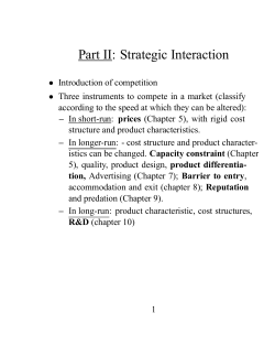 Part II: Strategic Interaction
