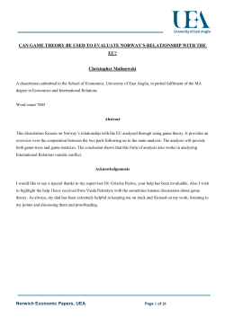 Dissertation_ CAN GAME THEORY BE USED TO EVALUATE