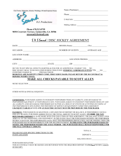 DJ Contract - DJ Scott Allen