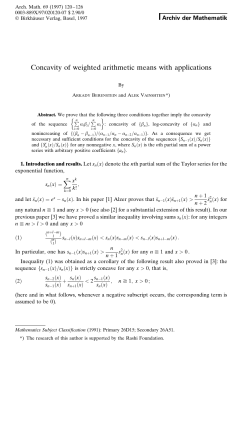 Concavity of weighted arithmetic means with applications