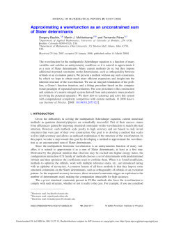 Approximating a wavefunction as an unconstrained sum of Slater