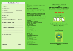 Meghalaya Economic Association Shillong, Meghalaya Registration