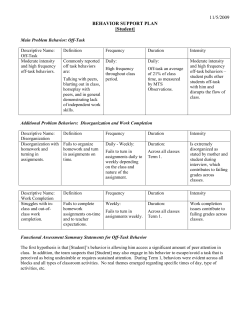behavior support plan for wesley