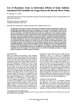 Use of Boundary Lines to Determine Effects of Some Salinity