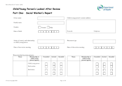 Example form for looked after review from the