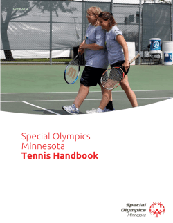 Special Olympics Minnesota Tennis Handbook