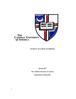 Student Teaching Handbook - Education