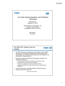 Low Noise Signal Generation and Verification Techniques