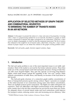 application of selected methods of graph theory and combinatorial