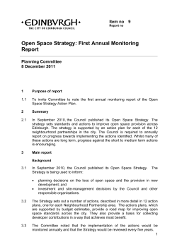 Item 9 Open Space Strategy: First Annual Monitoring Report