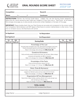 ORAL ROUNDS SCORE SHEET