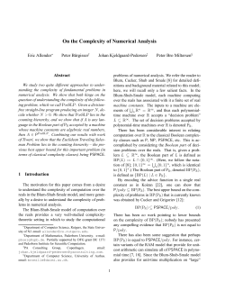 On the Complexity of Numerical Analysis