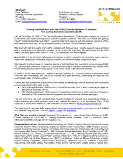 Gaming Just Got Easier with New G2S&reg; (Game-to