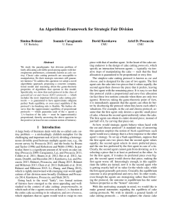 An Algorithmic Framework for Strategic Fair Division