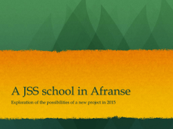 A JSS school in Afranse - Stichting Kofi Annanschool