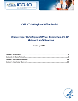 CMS ICD-10 Regional Office Toolkit