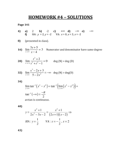 homework #4 &ndash; solutions
