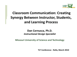 PowerPoint - Teaching and Learning Technology Conference