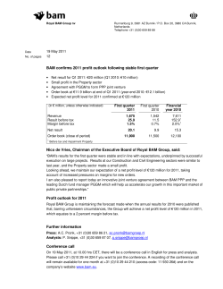 BAM confirms 2011 profit outlook following stable first quarter