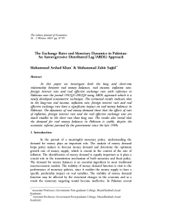 An Autoregressive Distributed Lag