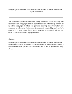Designing P2P Networks Tolerant to Attacks and