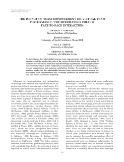 the impact of team empowerment on virtual team performance