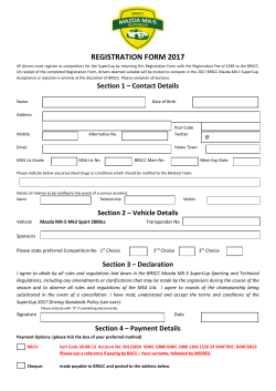 2017 BRSCC Mazda MX-5 SuperCup Registration Form