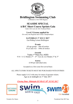 Bridlington Swimming Club promotor doc 16.3.17