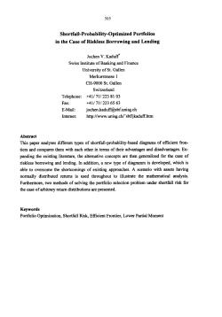 Shortfall-Probability-Optimized Portfolios in the Case of Riskless