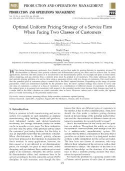 Optimal Uniform Pricing Strategy of a Service Firm When Facing