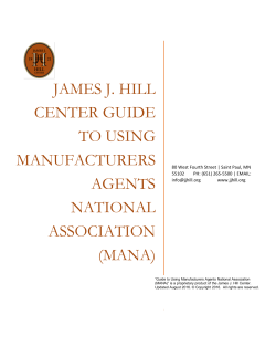 Guide to Using Manufacturers Agents National Association (MANA)
